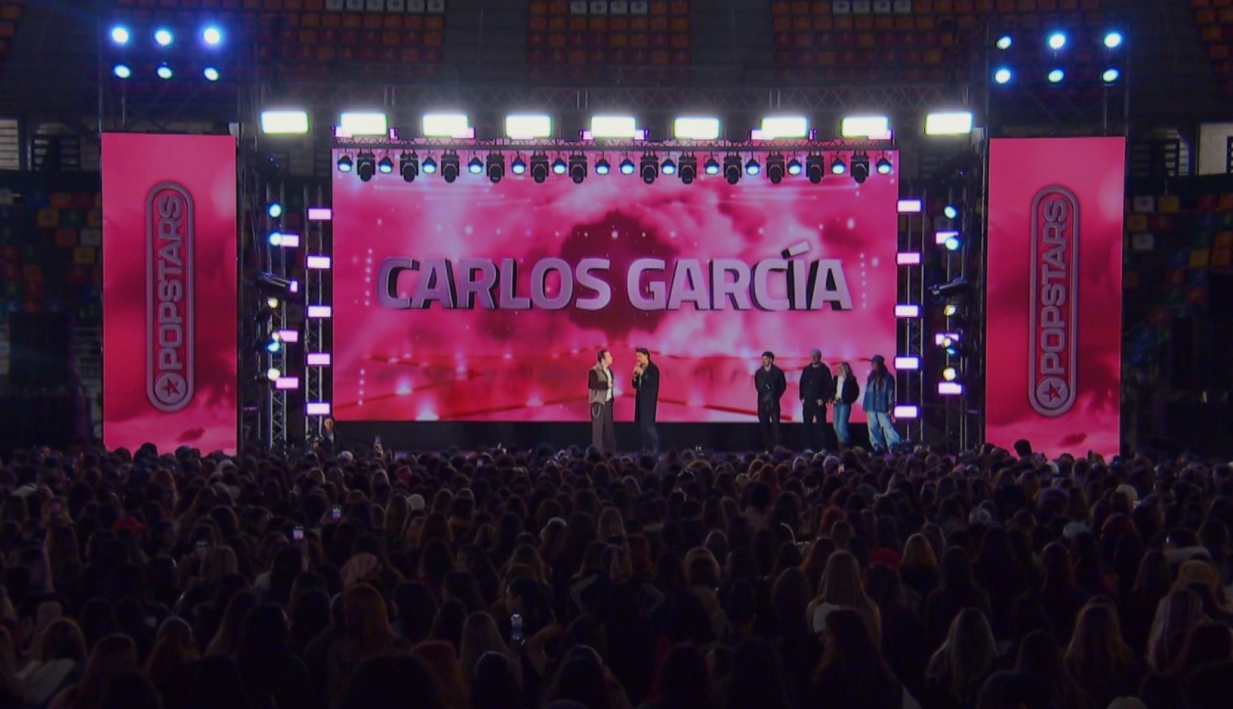 Pantalla de Popstars con el nombre Carlos García, Telefe 2026