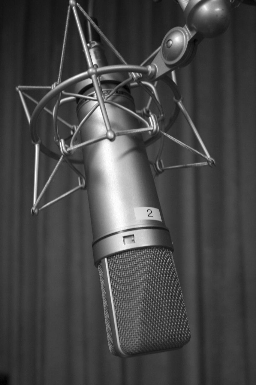 Micrófono de estudio: el invitado entra a cantar un verso y se va
